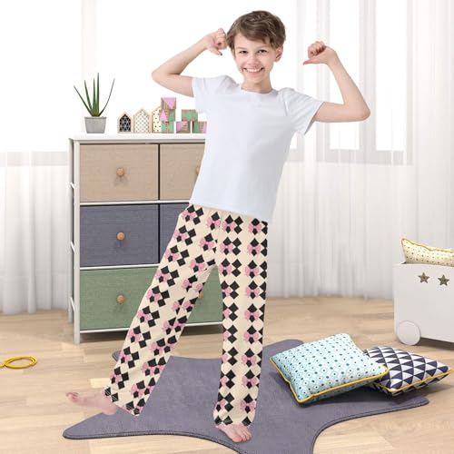 Pink Butterfly Bow Pajama Pants Long Sleep Pants Soft Pajama Bottoms With Pockets4