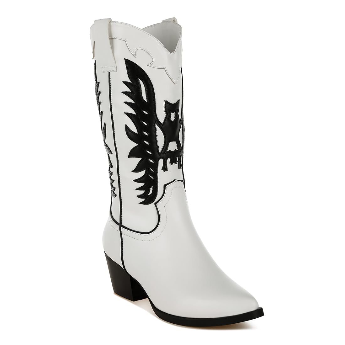 Winged Patchwork Cowboy Boots-image-8