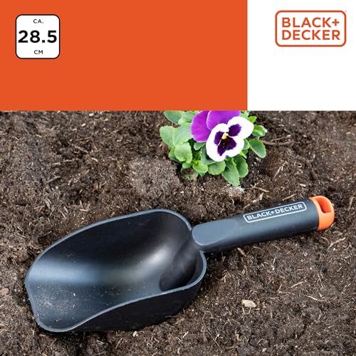 BLACK+DECKER Tuinschep - ronde uitvoering - diepe bodem - 28,5 cm - zwart - Afbeelding 5
