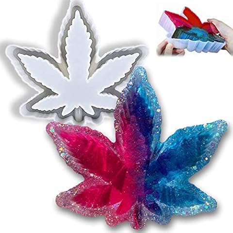 Ashtray Mold for Resin, Large Leaf Silicone Mold for Epoxy Resin, Maple Leaf Rolling Tray for Jewelry Storage Box, DIY Craft Gift, Home Decoration Cover