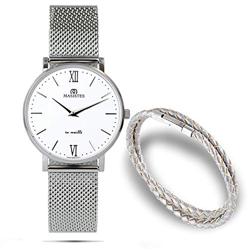 Montre à quartz pour femme du bureau aux soirées avec ses bracelets interchangeables
