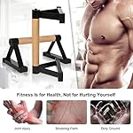 Wood push up bars Parallettes bars Anti-slip Handstand Bars for Calisthenics, Fitness, Floor workouts Solid Wood with Sturdy Metal Bracket, Support 500 lbs - Image 4