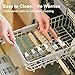 Eascrozn 6 Pack Toddler Utensils, kids Silverware with Silicone Handle, 18/8 Stainless Steel Children Safe Spoons and Forks Set Baby Feeding Essentials, Dishwasher Safe