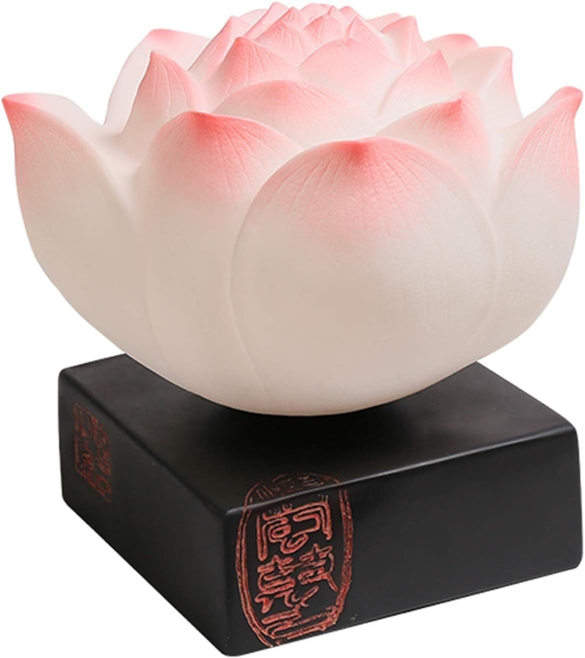 DFAEEKIYO Desk Lamp Zen Lotus Table Lamps Retro Chinese Bedside Night Light Handmade Suitable for Living Room Study Bedroom