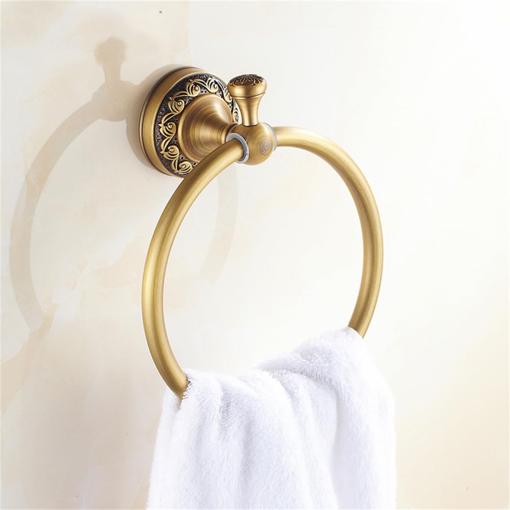 Étagère à serviettes vintage et porte-savon en laiton pour rafraîchir votre douche