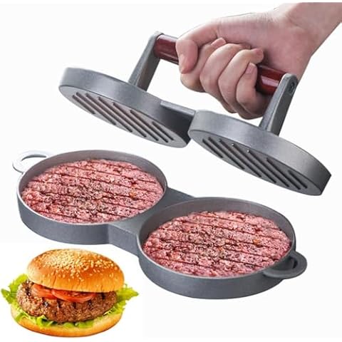 KIGI Double Non-Stick Stuffed Burger Press Hamburger Patty Maker for Meat Beaf (2 in 1) Cover