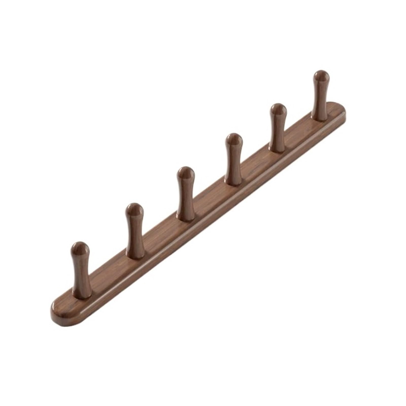 ZTHYSHOZ Coat Hooks Wood Wall-Mounted Coat Rack, Walnut Hooks, No Drilling Required(Bruin,Medium)