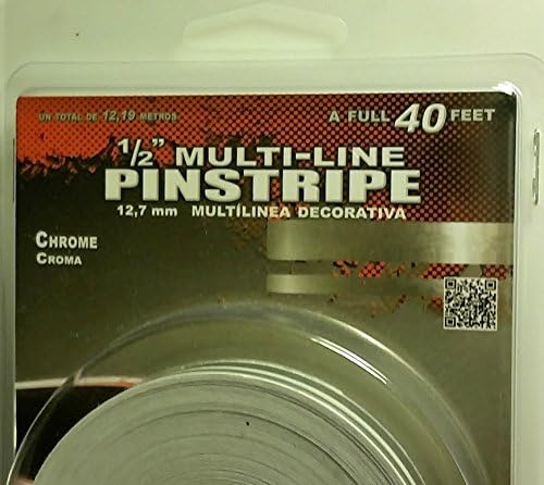 Illusions Inc. 40 ft Long Multi-line Pinstripe (1/2", Chrome)