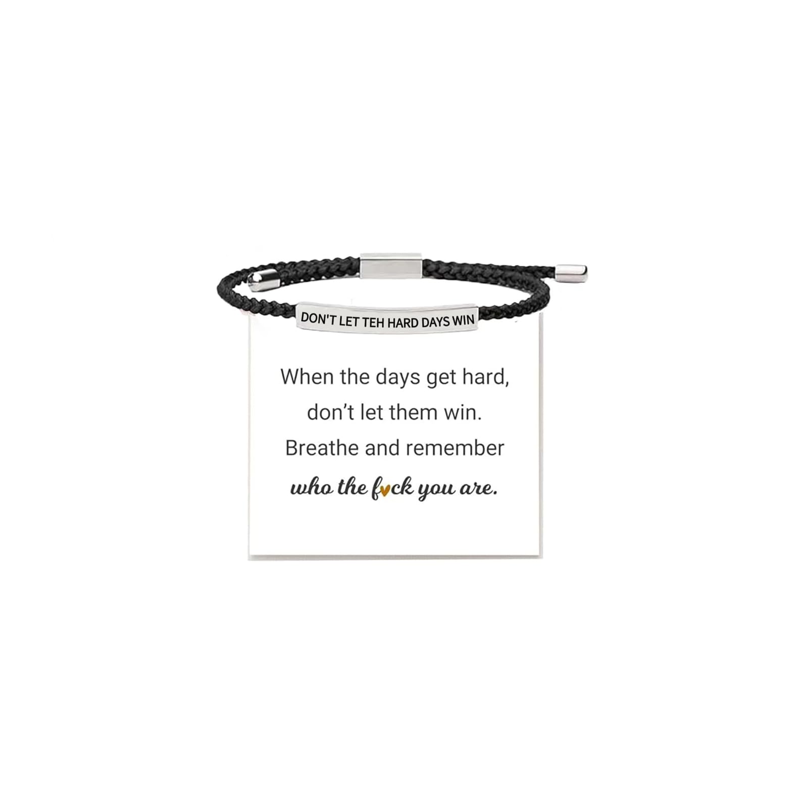 LIU JUN Let Them Bracelet for Women, Adjustable Braided Stainless Steel Engraving Inspirational Let Them Bracelet Gifts Jewelry