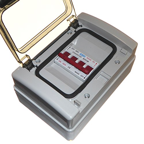 ESR Interruptor de transferencia de cambio de generador de 125 amperios y 240 V en carcasa impermeable IP65