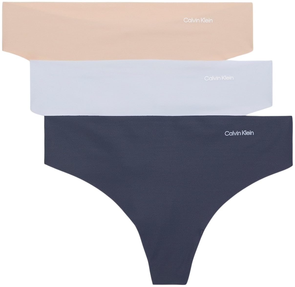 Calvin Klein Damen 3er Pack Strings Invisibles Nahtlos