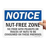 'Notice - Nut Free Zone' Sign By SmartSign | 10' x 14' Plastic