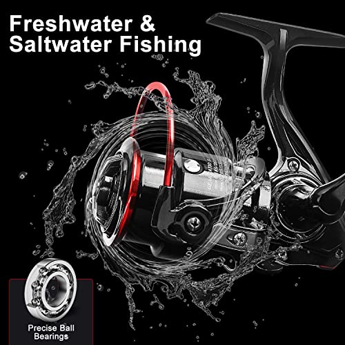 Heahold Fishing Reel Spinning Reel Compact Design Baitcaster Reels,22.04Lbs Stainless Steel Drag, 6+1 Stainless Bb For Saltwater Freshwater, Powerful Handle Casting Reel Available In 5.2:1 Gear Ratio #TOP3