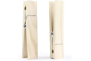 9 Inch, Giant Clothespins, Jumbo Wood Clips for DIY Craft, Bathroom or...