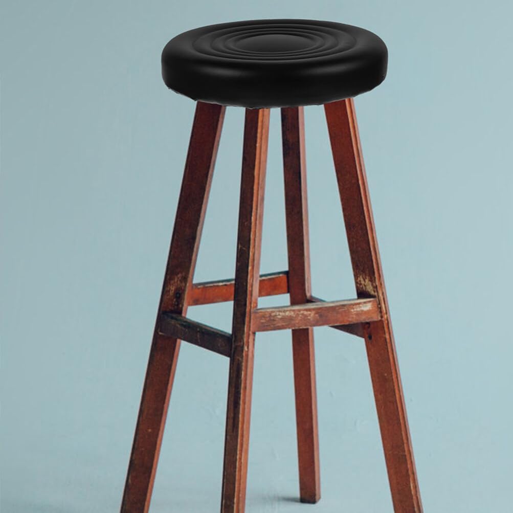 Ciieeo 2pcs Round Stool Covers Soft Pu Sponge Padding Comfortable Replacement Seat Cushions for Bar Stools and Round Chairs Stylish and Design for Home and Office Use