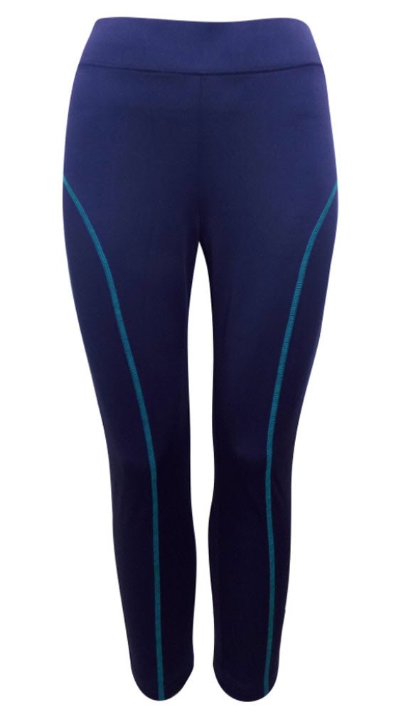 Evans Navy Contrast Seam Sports Leggings Trouser Plus Size Gym Yoga Wear 16 18 20 22 24