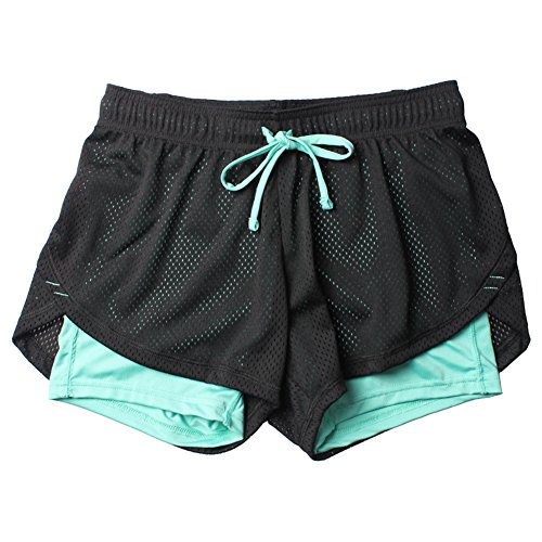Homieco Donne 2 in 1 Sport Ginnastica Shorts Pantaloni di Yoga Corsa Palestra Alpinista Palestra Pantaloni Corta