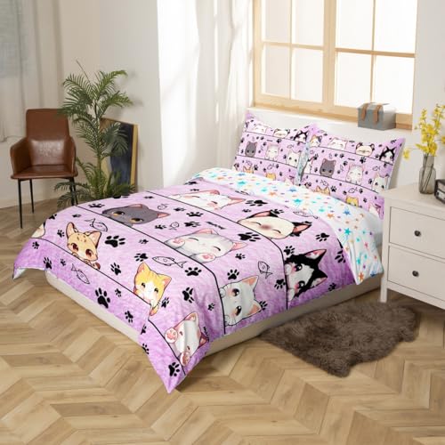 Housse de couette chat pour tout-petit pour simplifier le coucher des enfants