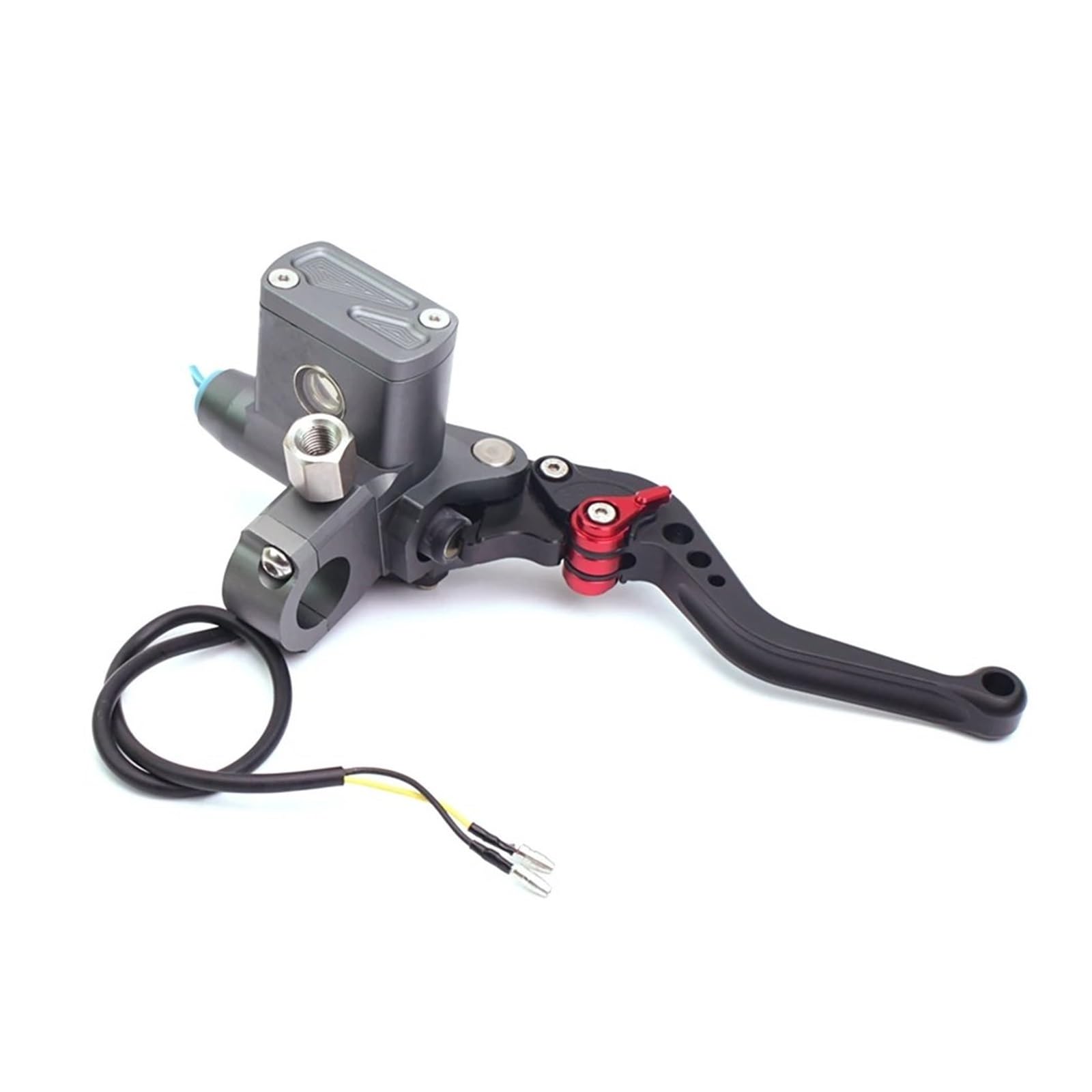 Hguvsjd 22mm Handle for Scooter Dirt Bike Street E-Bike CNC Hydraulic Brake Clutch Pump Lever Master Cylinder Motorcycle Brake Lever(Titanium-Right)