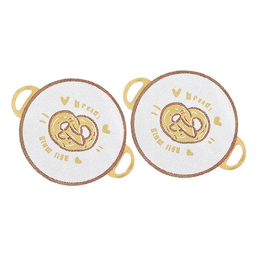 KOCKSHION 2個 シリコン製丸型蒸し器マット 再利用可能ノンスティック蒸籠用バンスチーマーライナー 蒸しパン餃子点心用調理補助キッチン用