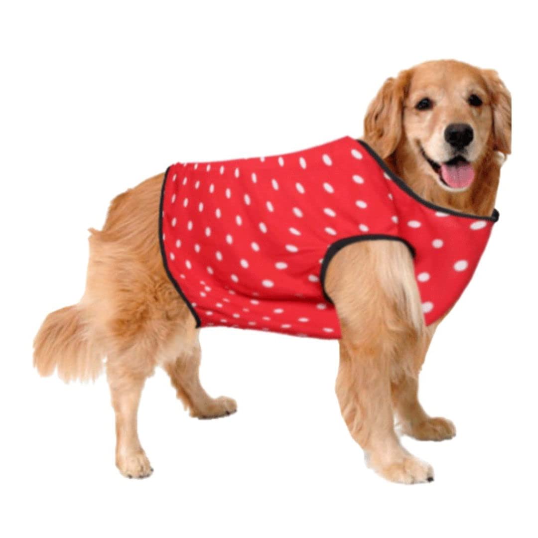 Sage Square Crazy Printed Dog T-Shirt, Trending Dog T-Shirt, Ultra Soft & Light Weight, Comfortable & Breathable Dog Apparel, Trendy Outfit (XLarge - 24 inch) (Polka Red) (B0B6VXNLPV) Amazon Price History, Amazon Price Tracker