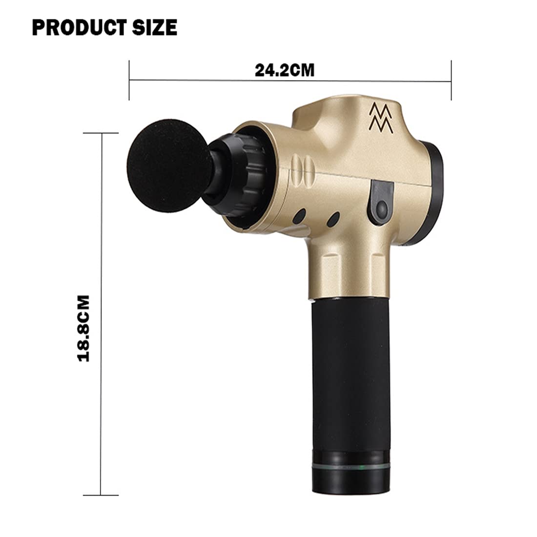 Pistola per Massaggi, Pistola per Massaggi Muscolari, Massaggiatore Muscolare del Corpo Portatile Massaggiatore Professionale per Il Massaggio del Tessuto Profondo, per Sollievo dal Dolore con 6