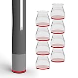 Ruby Sliders Small As Seen On TV - Premium Chair Covers Protect Hardwood & Tile Floors - Stretchable - Fits Smaller Furniture Leg Sizes & Most Shapes - Chairs Slide Noiselessly - 8 Pack