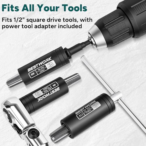 Image of 6pcs Magnetic Tap Socket Set, Large 1 /2 inch Drive Tap Holder Socket