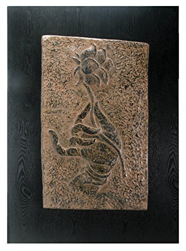 Lotus Flower In Hand Wall Plaque Display