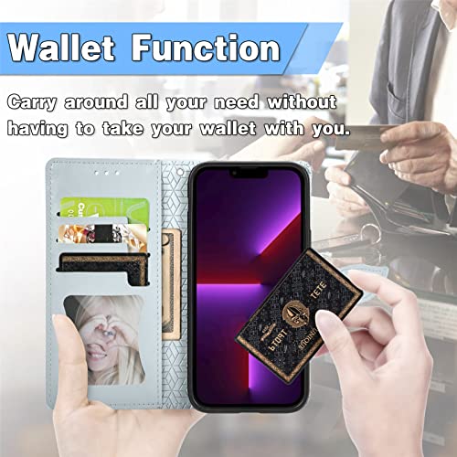 Onv Wallet Case For Samsung Galaxy S6-1.5M Adjustable Strap Emboss Feather Flip Phone Case Card Slot Magnet Leather Shell Flip Stand Cover For Samsung Galaxy S6 [Mzy] -Grey #TOP3