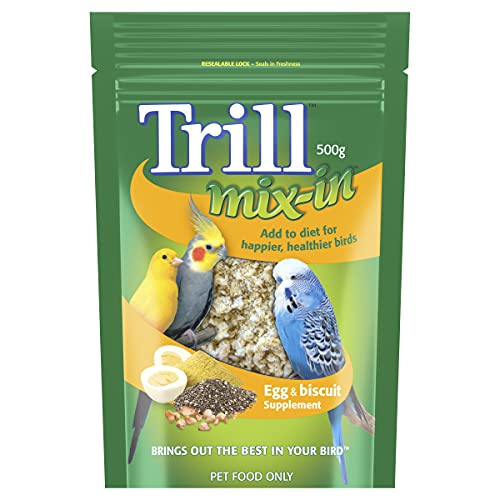 Trill Mixin Egg & Biscuit Supplement 500g with Super Cereals, Chia
