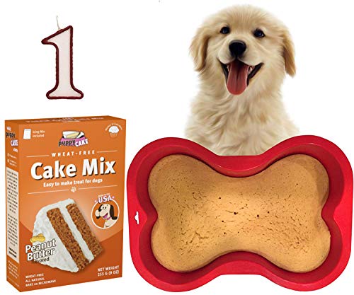 Dog 1st Birthday Cake Kit | Puppy Cake Wheat-Free Peanut Butter Dog Cake