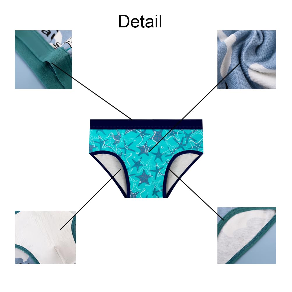 Coginss Xmrlvn Bambino Biancheria Intima dei Ragazzi Brief per Ragazzi Carino Cartone Animato, 2-9 Anni, 12 Pack