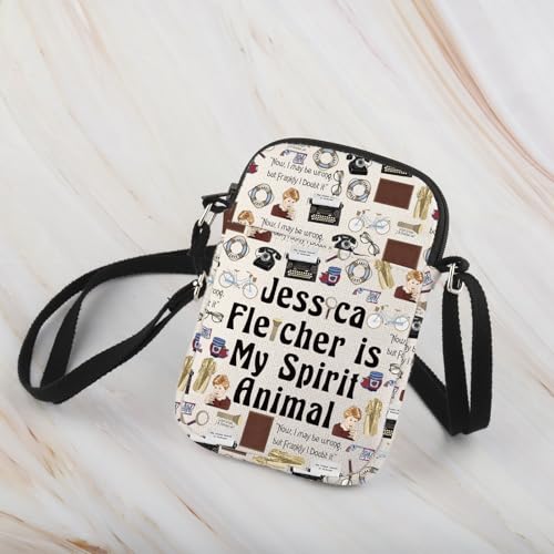 WCGXKO Murder Mystery Lover Gift Jessica Is My Spirit Animal Crossbody Bag True Crime Merch3