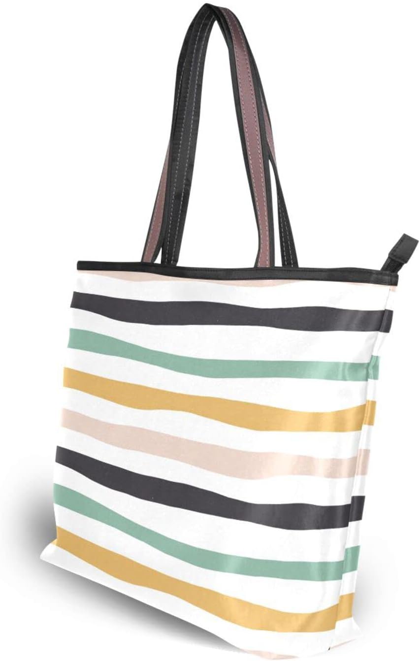 Tote Bag For Women Shoulder Bag for School Handbags for Beach Work Travel Large Tote Bag with Zipper