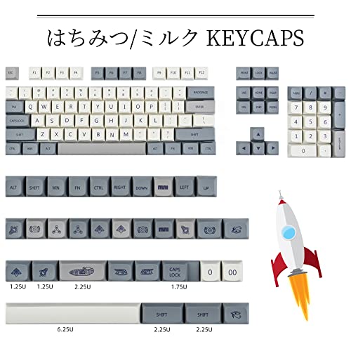 Image of Guffercty kred XDA Profile Keycaps 137 PBT Key Retro Cap Cover Set Dye Sublimation for Cherry Mx Switch Mechanical Keyboard (XDA /Enlightenment)