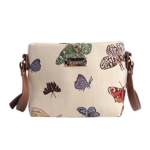 Signare Tapiz Mochila Bandolera Mujer Bolsos pequeños con diseño de Flores y Criaturas