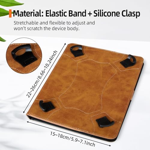 idudao Universal Leather Case for All 9.6 10 10.1 10.5 11 inch Tab for Doogee U9 U10 Pro T10 Plus Redmi Pad 2, Black - Image 2