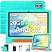 ZIOVO 2026 Neueste Kinder Tablet 10 Zoll Android 14 mit 20GB RAM+128GB ROM(TF 1TB), 5G WiFi 6, Octa-Core, Widevine L1, Kindersicherung, 6000mAh, BT 5.0, GMS Certified, Kids Tablet mit Eva Case - Grün