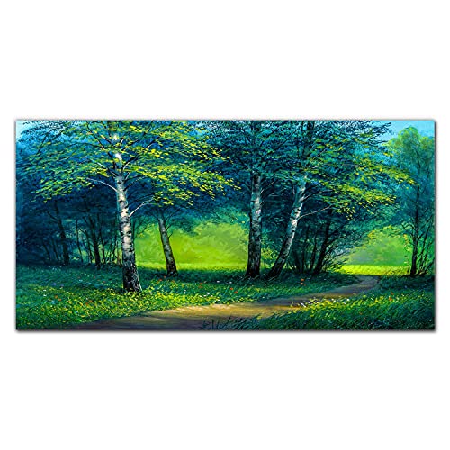 Impression photo fleurs de chemin de forêt Coloray toile premium