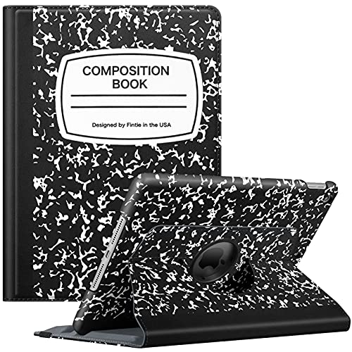 Image of Fintie Rotating Case for iPad 9th Generation (2021) / 8th Generation (2020) / 7th Gen (2019) 10.2 Inch - 360 Degree Rotating Stand Cover with Pencil Holder, Auto Wake Sleep, Black Composition Book