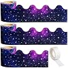 AWIZOM 99 Ft Starry Sky Bulletin Board Borders Dark Stars Scalloped Trim Night Sky Classroom Decorations with Glue Points for DIY Crafts Back to School Home Office Chalkboard Whiteboard Decor,3 Rolls