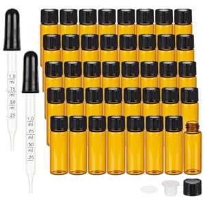 BENECREAT 40 Stück 5ml Probenfläschchen Bernstein