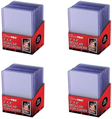 Ultra Pro 3 x 4 Clear Regular, Pack of 100 Toploader Thick Card Sleeves - for Trading Cards such as Pokemon Magic - Standard Size Transparent