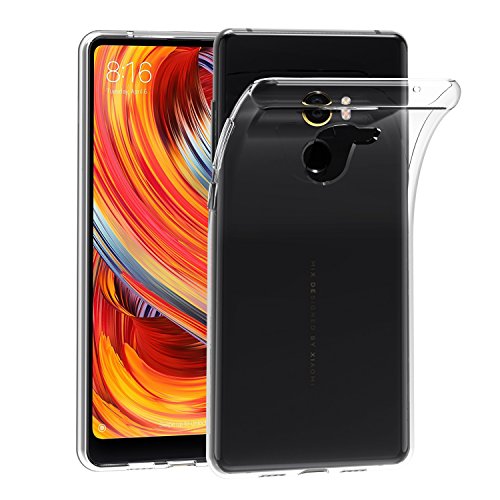 ivoler Funda Carcasa Gel Transparente para Xiaomi Mi Mix 2, Ultra Fina 0,33mm, Silicona TPU de Alta Resistencia y Flexibilidad