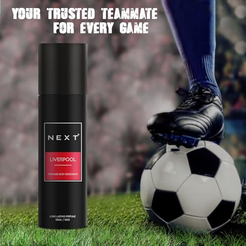 Image of Next Care Liverpool Perfumed Body Spray for Men & Women | Long Lasting Deodorant Spray | Fresh Citrus Woody Fragrance | Lemon, Thyme & Sandalwood Notes | 150ml Each (Pack of 2) - Liverpool