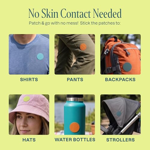 Image of Cliganic Mosquito Repellent Stickers for Kids & Adults (360 Pack) - Solid Patches, Natural DEET-Free, Essential Oil Infused, Insect Repelling Garments