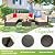 Vongrasig 7 Pieces Patio Furniture Sets, Outdoor Patio Conversation Set PE Rattan Wicker Sectional Sofa Couch with Glass Coffee Table for Garden, Poolside, Backyard, Beige