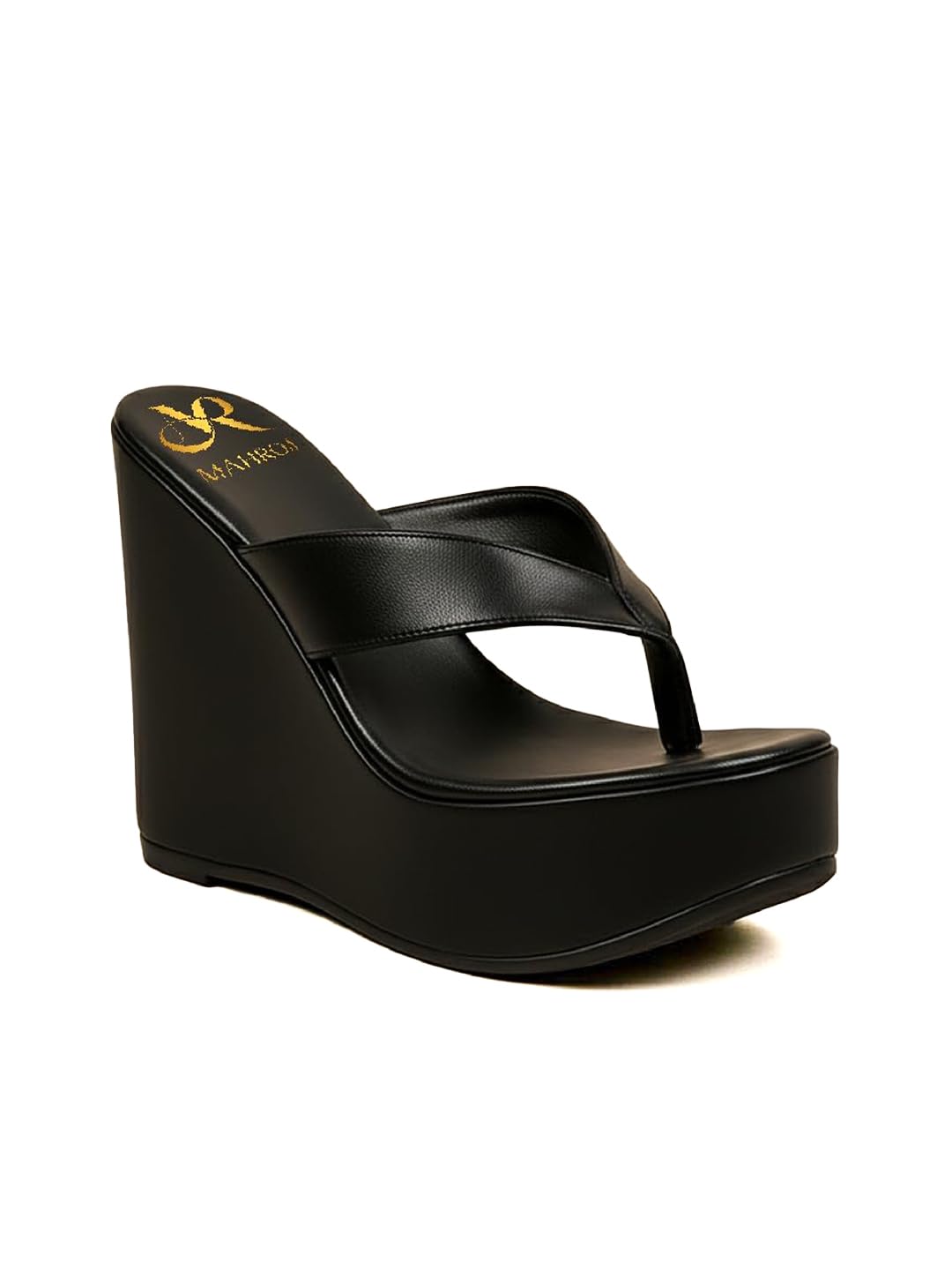Women Stylish Black Whisper Ridge Wedges Sandals | Gorgeous Open Toe High Heels Ladies Sandal | Footwear for Women & Girls (Black)-image-14