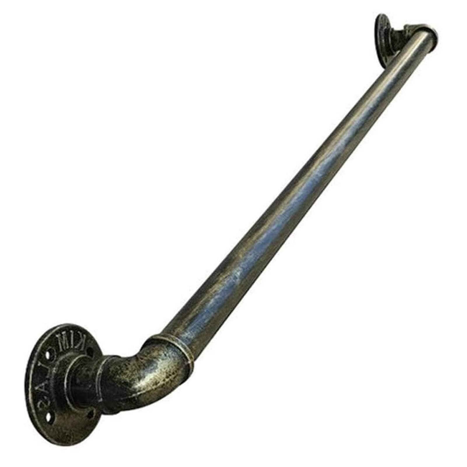 Wall Handrails Stair Handrail for Indoor Stairs,Antique Brass Galvanized Pipe Mounted Banister Hand Rails with Fittings(10ft/3m)